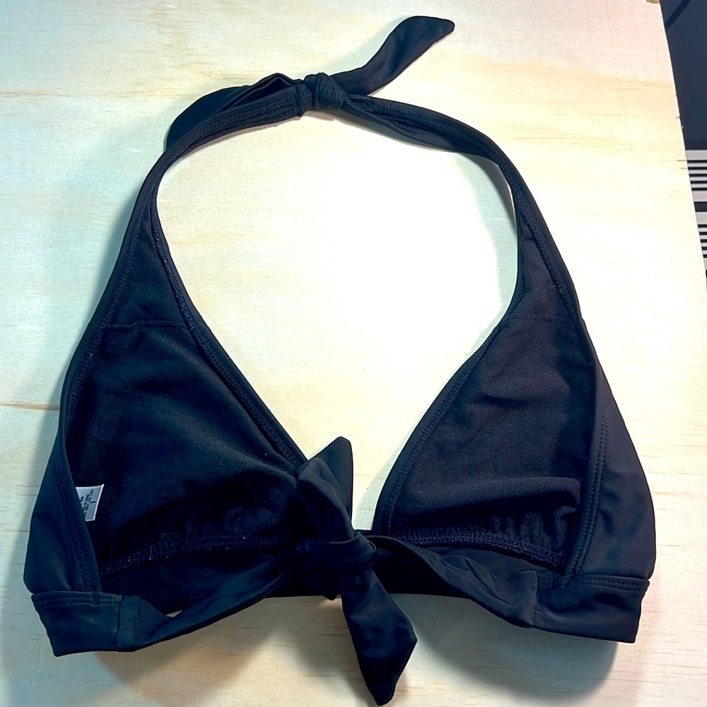 Old Navy Black Halter Bikini Top Sz L - Picture 4 of 4
